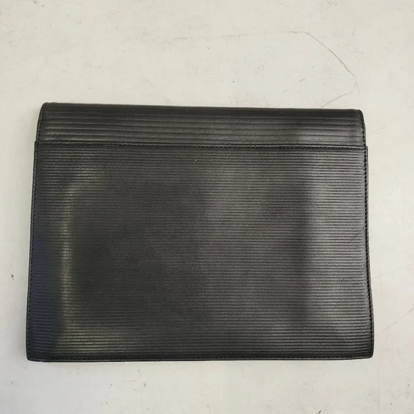 Authentic Black Leather Vintage YSL clutch With Digital COA - Picture 3 of 12